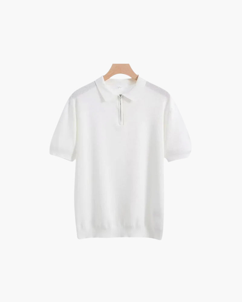 Polo D’Été Avec Fermeture Zippée Pour Hommes | Idéal Pour Un Usage Quotidien Et Professionnel Décontracté