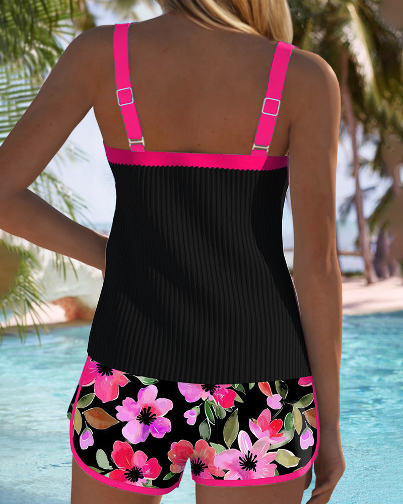 Tankini Deux Pièces avec Haut Long pour Femmes | Idéal pour la Plage et la Piscine