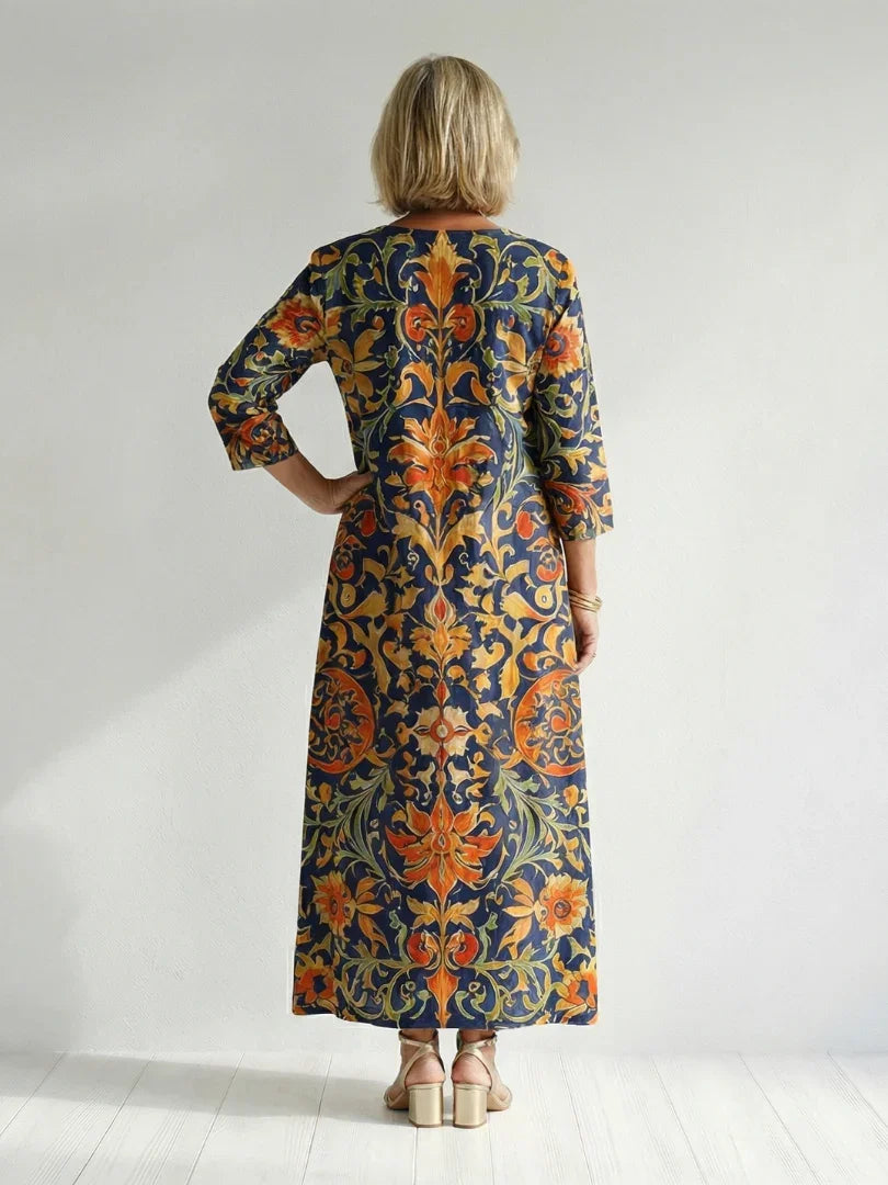 Robe longue imprimée pour femmes
