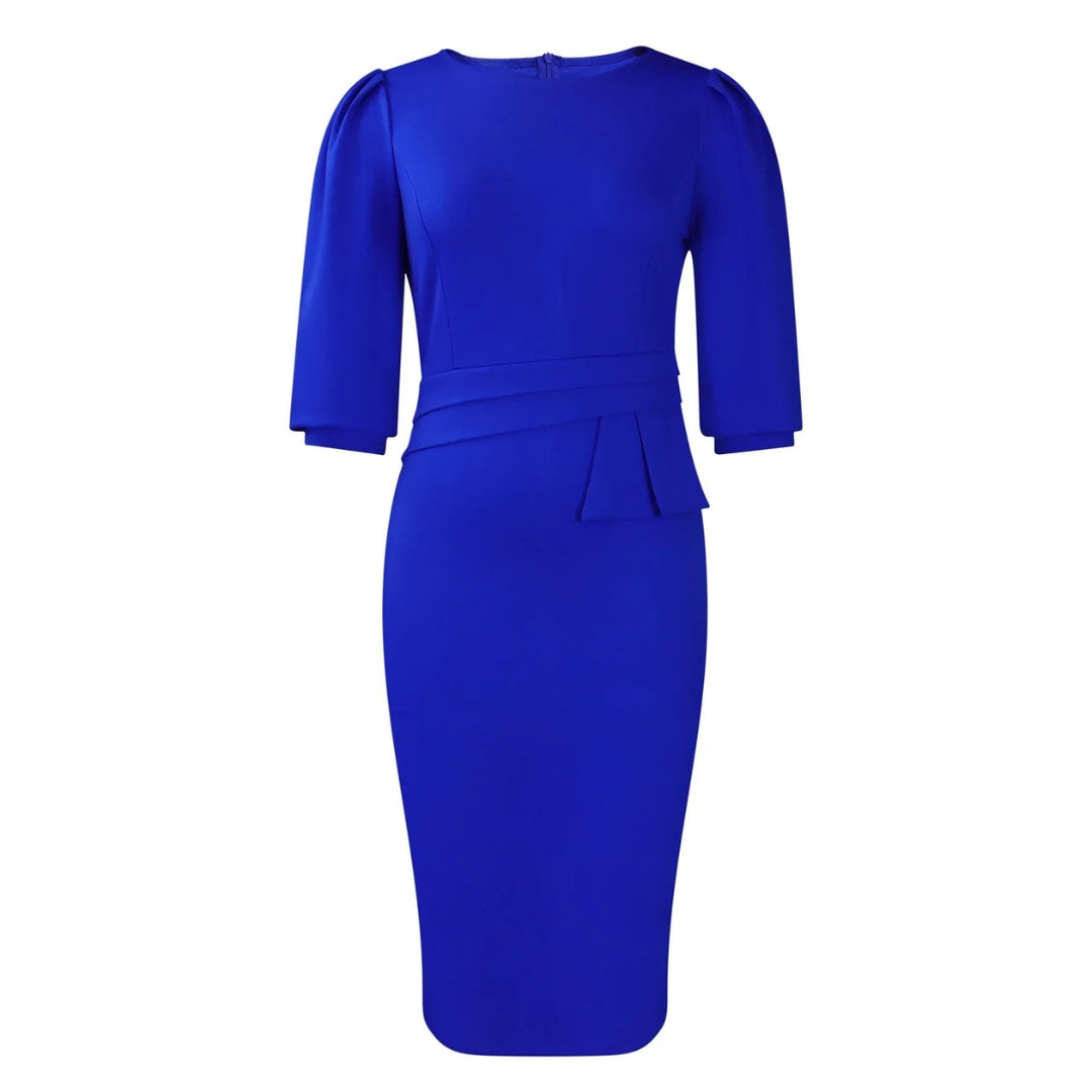 Robe Crayon Midi avec Ceinture à la Taille pour Femme | Idéale pour Travail et Occasions Quotidiennes