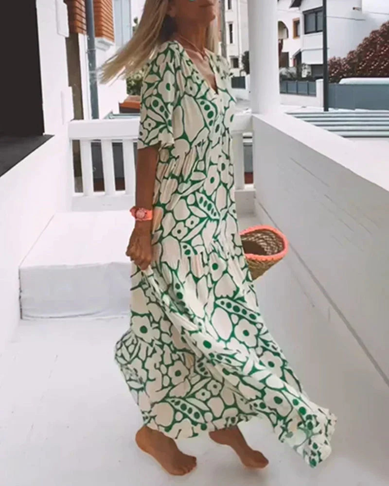 Robe Fluide À Manches Courtes Pour Femme | Idéale Pour Les Journées Chaudes Et Les Sorties Décontractées