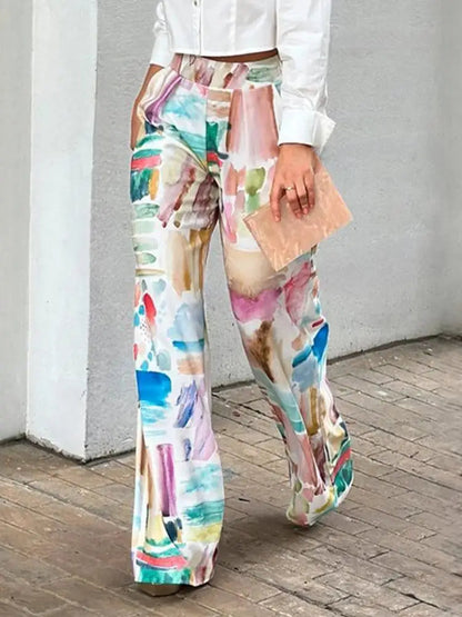 Pantalon Taille Haute À Jambes Droites Pour Femme | Idéal Pour Printemps Et Été