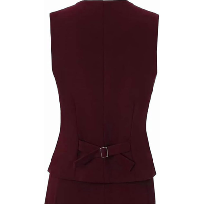 Ensemble Trois Pièces Avec Blazer, Gilet Et Pantalon Ajusté Pour Femmes | Idéal Pour Tenues Professionnelles Et Quotidiennes
