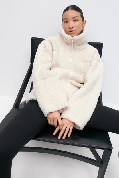 Veste À Col Montant Avec Fermeture Zippée Pour Femme | Idéale Pour L'automne