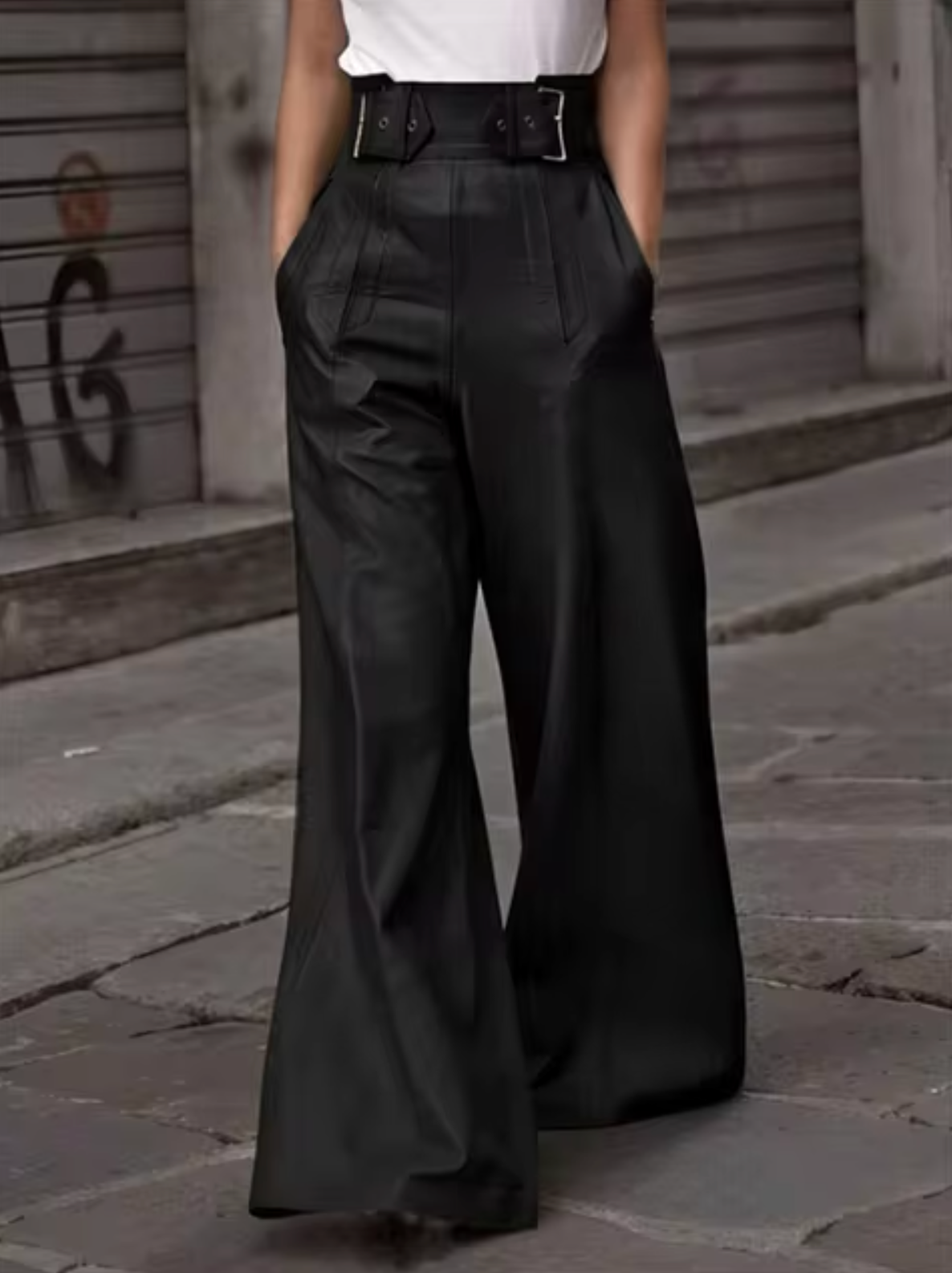 Pantalon Large à Taille Haute pour Femme | Idéal pour l’Automne et l’Hiver