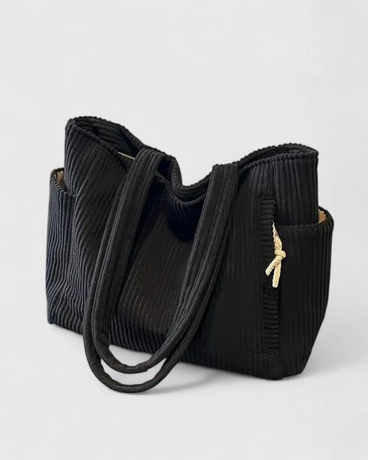 Sac À Épaule Côtelé Avec Bandoulière Large Pour Femmes | Idéal Pour Un Usage Quotidien
