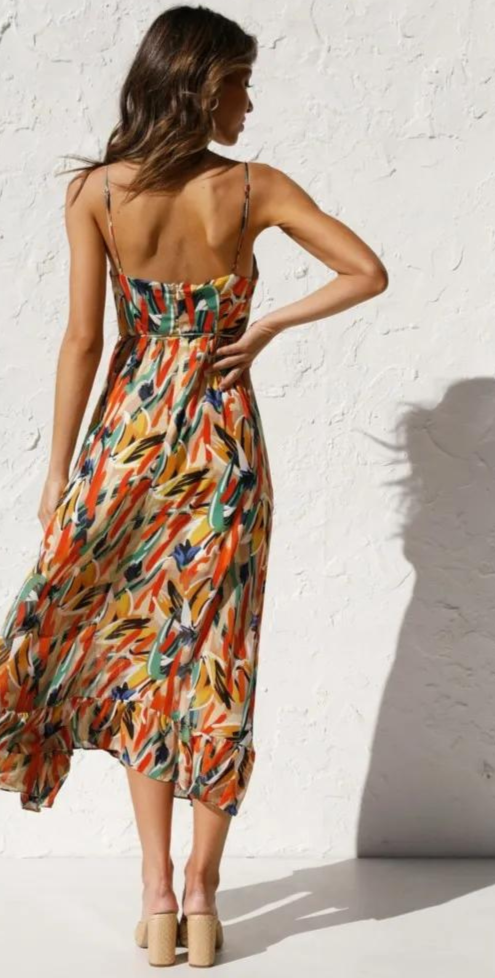 Robe Colorée avec Col Rond pour Femmes | Idéale pour l’Été et les Sorties en Soirée