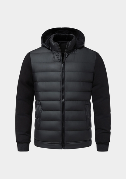 Veste Zippée Avec Capuche Amovible Et Design Matelassé Pour Homme | Idéale Pour Saisons Intermédiaires