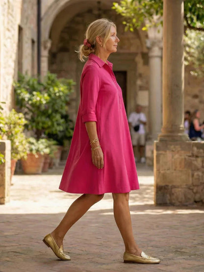 Robe à col chemise pour femmes