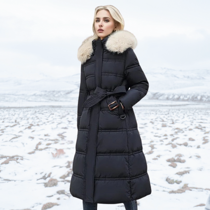 Manteau d’Hiver Long pour Femme avec Coupe Cintrée et Manches Longues | Idéal pour la Saison Froide