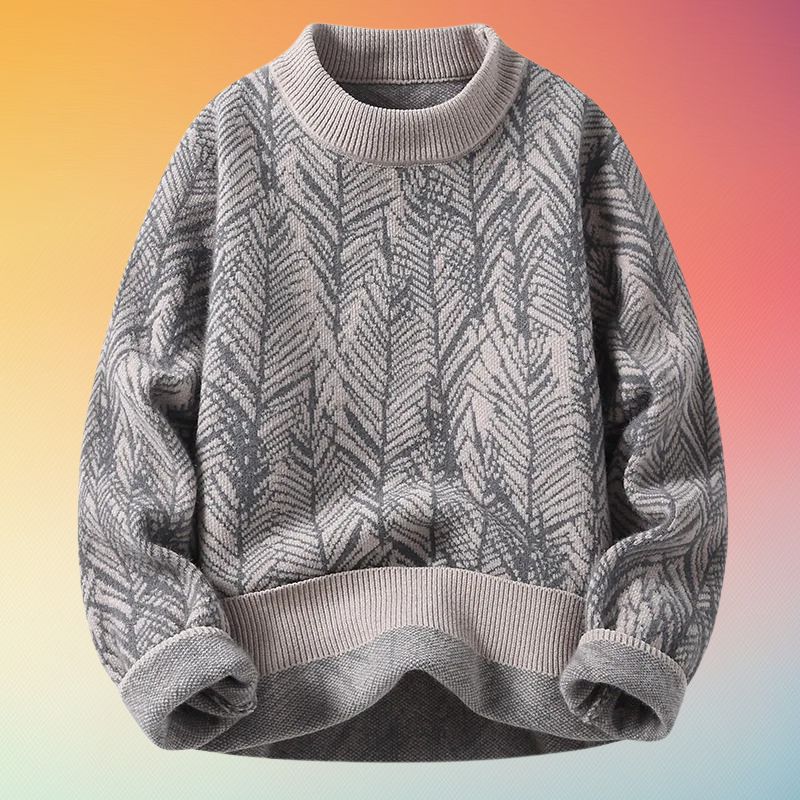 Pull À Col Rond Avec Motif Tricoté Pour Homme | Idéal Pour Usage Quotidien