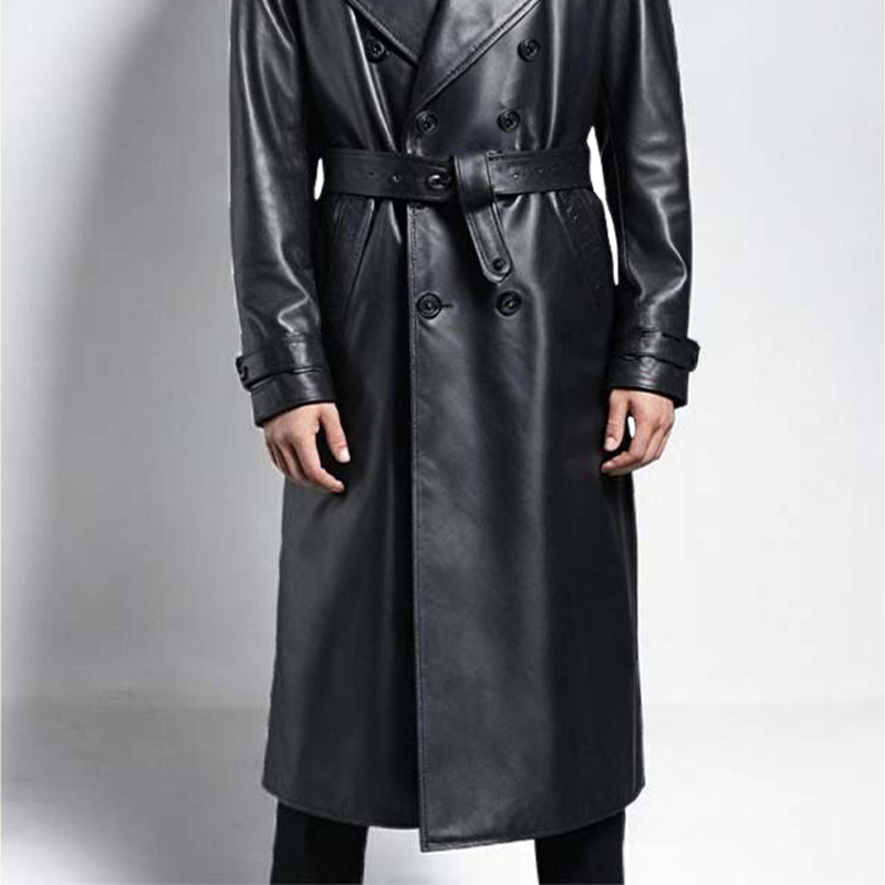 Trench-Coat Long à Double Boutonnage avec Poches Fonctionnelles pour Homme | Idéal pour Mi-Saison