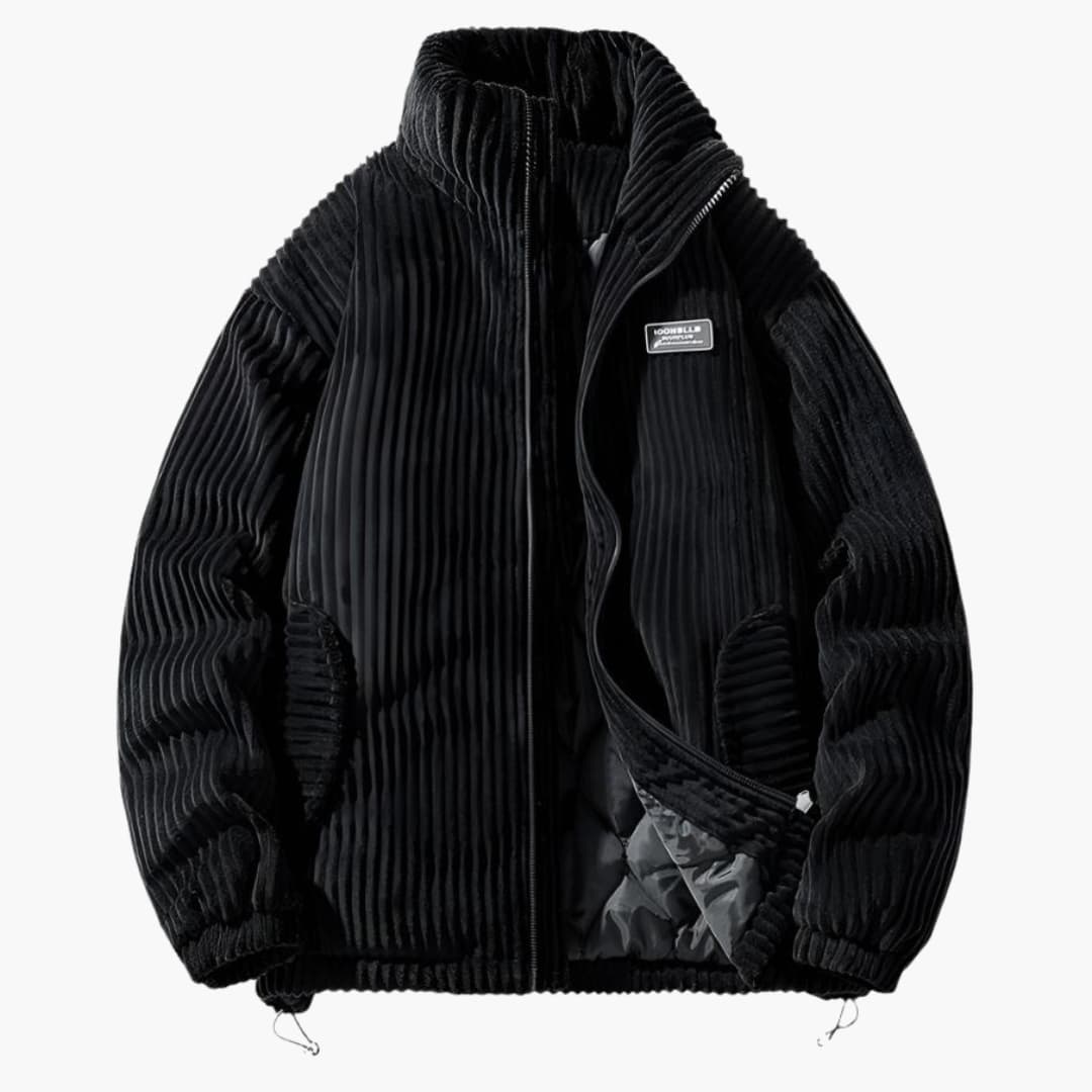 Veste Matelassée avec Col Montant et Coupe Ample pour Homme | Idéale pour la Mi-Saison