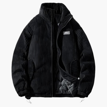 Veste Matelassée avec Col Montant et Coupe Ample pour Homme | Idéale pour la Mi-Saison