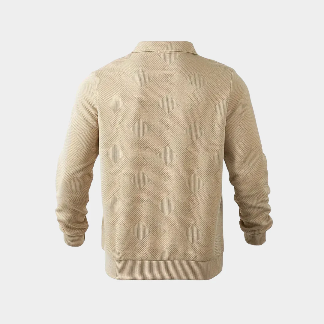 Sweat à Motifs Géométriques avec Fermeture Zippée pour Homme | Idéal pour Automne et Hiver