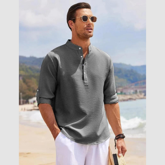 Chemise Décontractée À Manches Longues pour Homme avec Col Classique | Idéale pour Le Quotidien