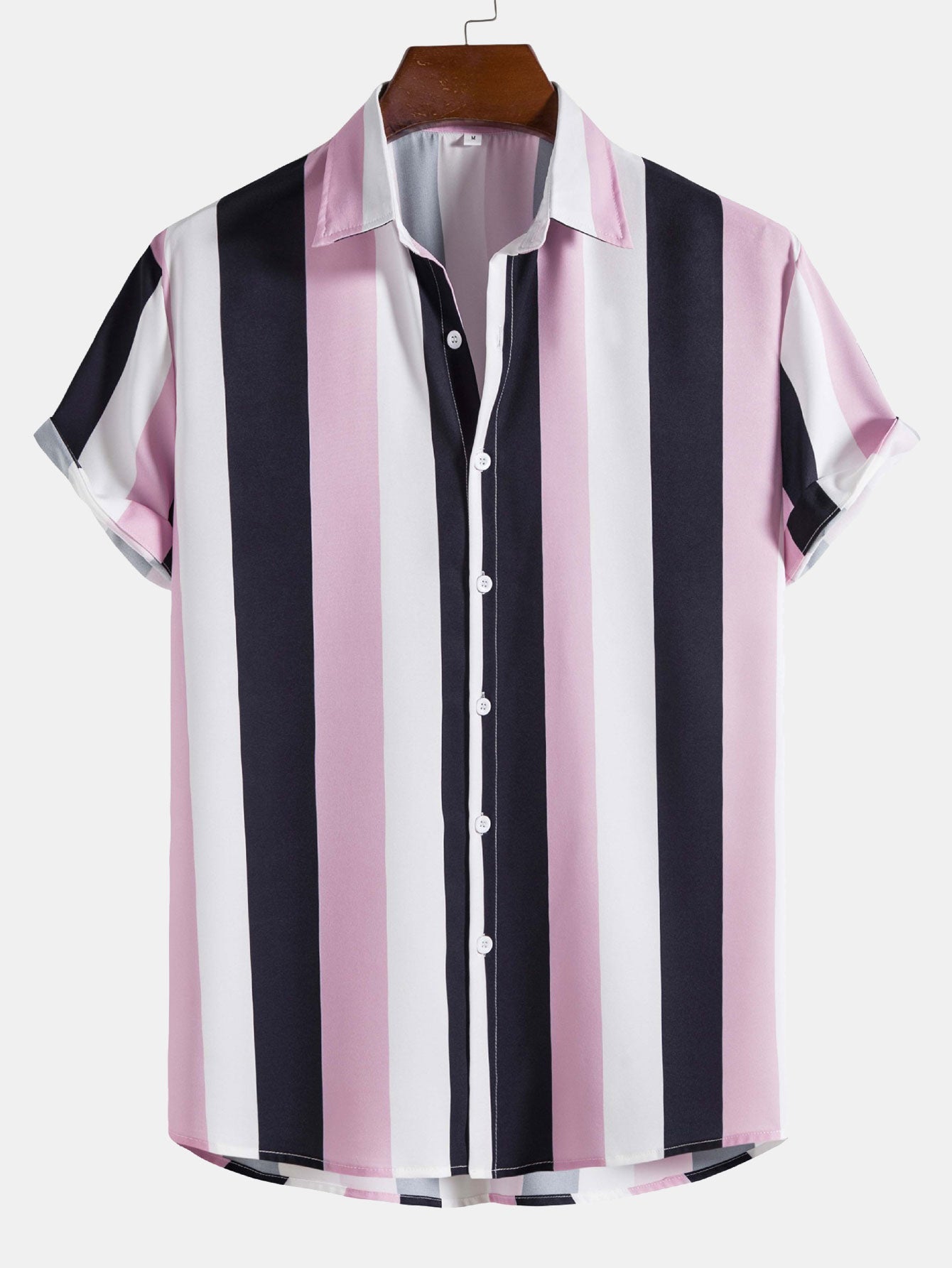 Chemise à Rayures Larges avec Boutons pour Homme | Idéale pour un Usage Quotidien ou Habillé Décontracté