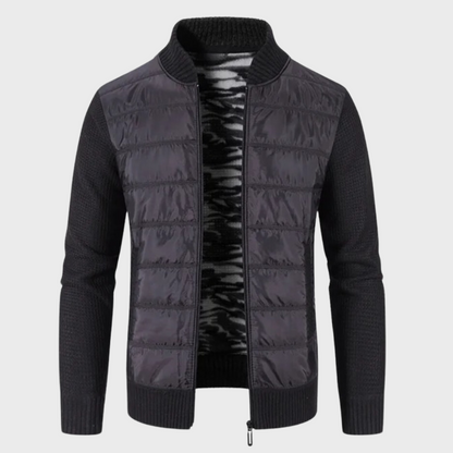 Veste Hybride avec Col Haut et Fermeture Zippée pour Homme | Idéale pour Mi-Saison