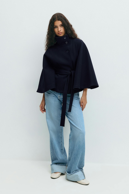 Veste Cape Ceinturée Avec Manches Cape Pour Femmes | Idéale Pour Un Usage Quotidien