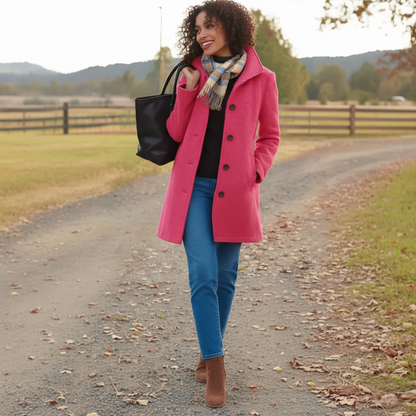 Manteau Long à Coupe Classique pour Femme | Idéal pour la Saison Froide et les Sorties Quotidiennes
