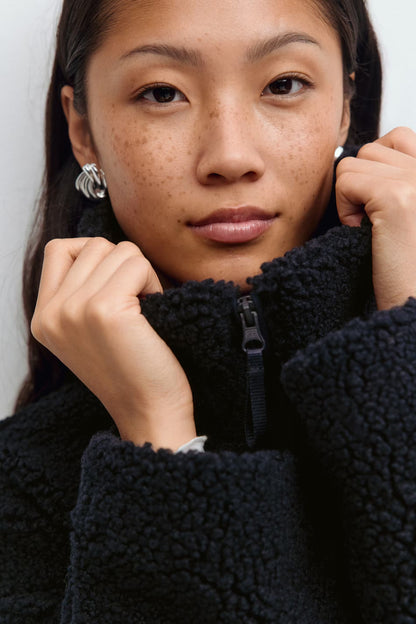 Veste À Col Montant Avec Fermeture Zippée Pour Femme | Idéale Pour L'automne