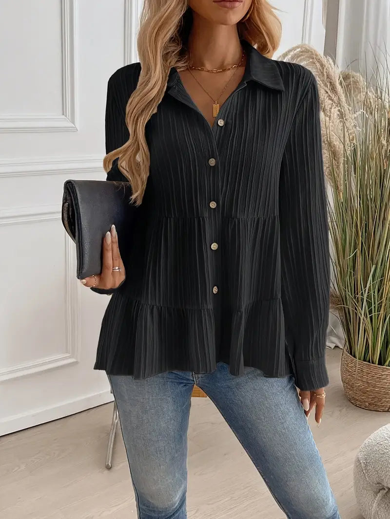 Chemise À Manches Longues Avec Fermeture Boutonnée Pour Femmes | Idéal Pour Travail Et Usage Quotidien
