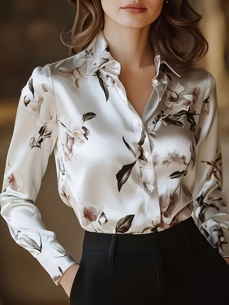 Blouse À Manches Longues Avec Motif Floral Pour Femmes | Idéal Pour Un Usage Quotidien