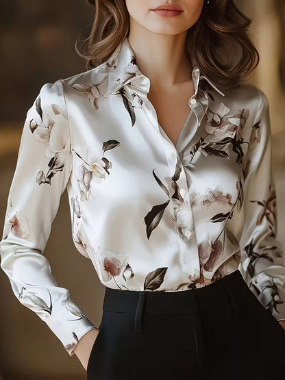Blouse À Manches Longues Avec Motif Floral Pour Femmes | Idéal Pour Un Usage Quotidien