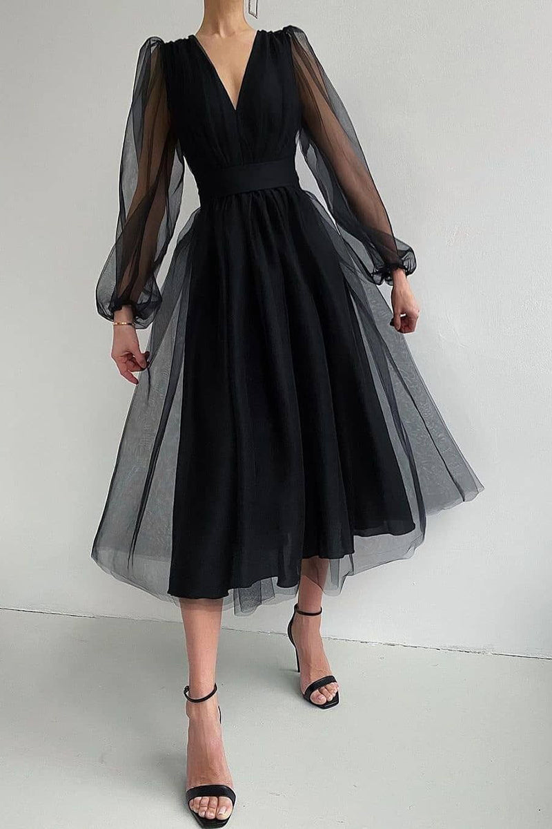 Robe Ajustée En Dentelle Avec Décolleté En V Et Manches Longues Pour Femme | Idéale Pour Des Occasions Spéciales