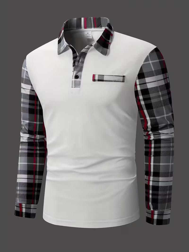 Chemise À Manches Longues Avec Détail Poche Poitrine Et Coupe Ajustée Pour Homme | Idéale Pour Le Bureau Et Les Occasions Quotidiennes