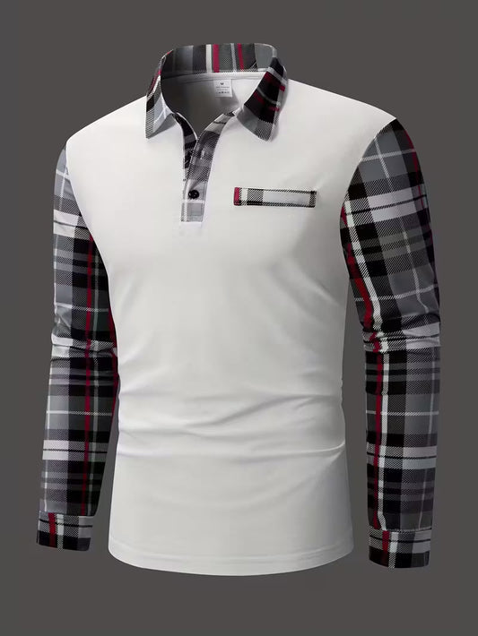 Chemise À Manches Longues Avec Détail Poche Poitrine Et Coupe Ajustée Pour Homme | Idéale Pour Le Bureau Et Les Occasions Quotidiennes