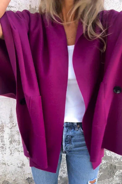 Cape Manteau Ample Avec Poches Pour Femme | Idéale Pour la Mi-Saison