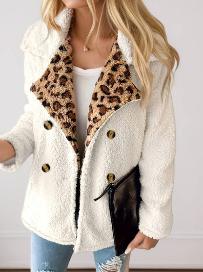 Veste à Imprimé Animalier avec Manches Longues pour Femme | Idéale pour l’Hiver