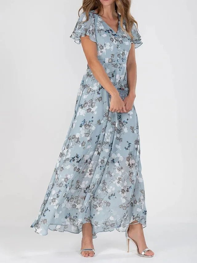 Robe Longue Orange avec Détail à la Taille pour Femme | Idéale pour les Journées Chaudes
