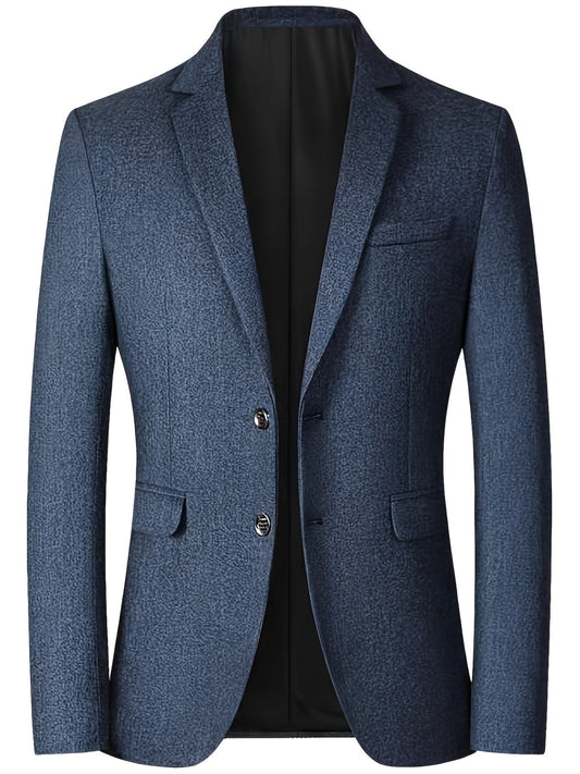 Blazer Slim-Fit avec Fermeture à Deux Boutons pour Homme | Idéal pour les Occasions Professionnelles et Formelles