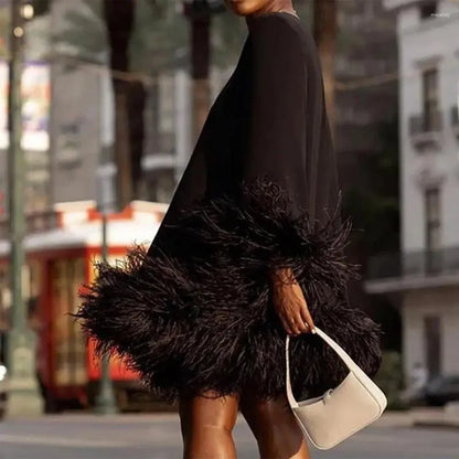 Robe Avec Manches Longues Et Bordures Décoratives Pour Femmes | Adaptée Aux Tenues Quotidiennes