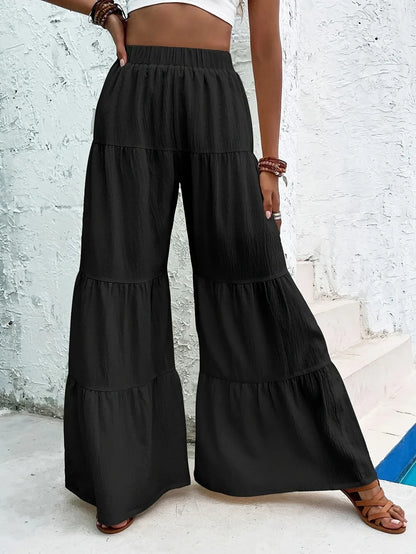 Pantalon Large à Ourlet à Volants pour Femme | Idéal pour le Quotidien et les Sorties