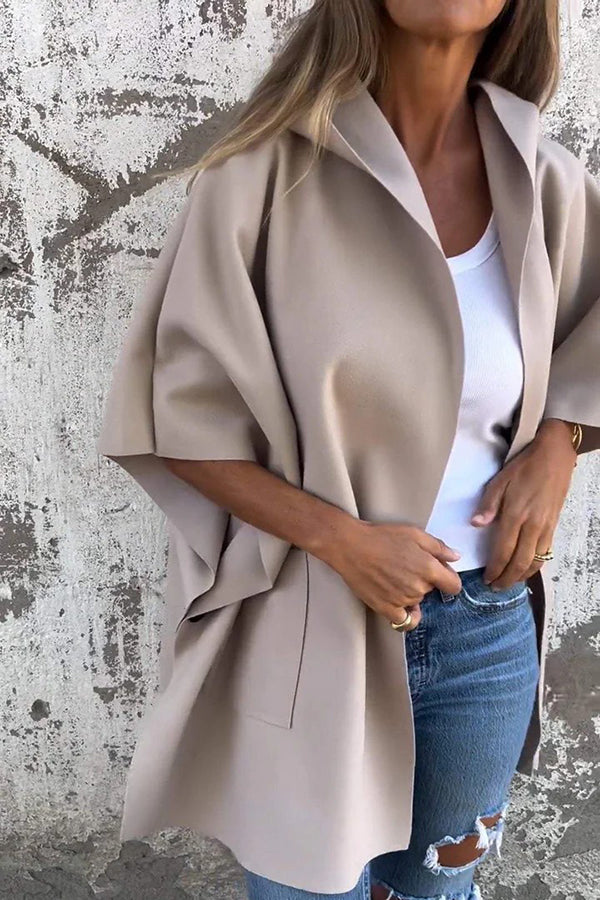 Cape Manteau Ample Avec Poches Pour Femme | Idéale Pour la Mi-Saison