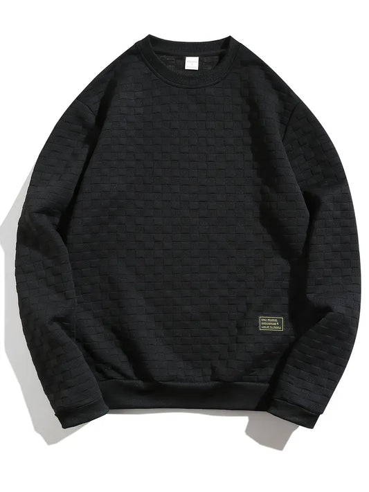 Sweatshirt À Motif Texturé Avec Coupe Décontractée Pour Adultes | Idéal Pour Toutes Saisons