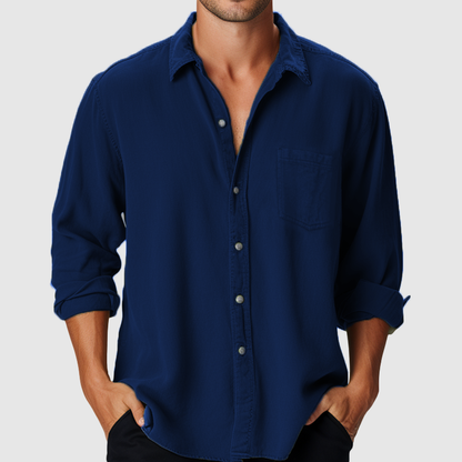Chemise à Manches Longues avec Col Classique pour Homme | Idéale pour le Quotidien et les Occasions Décontractées