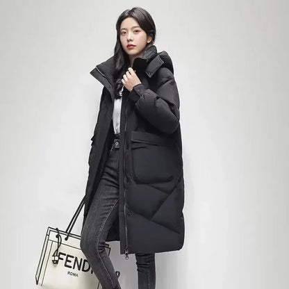 Doudoune Longue avec Fermeture Zippée pour Femme | Idéale pour l’Hiver