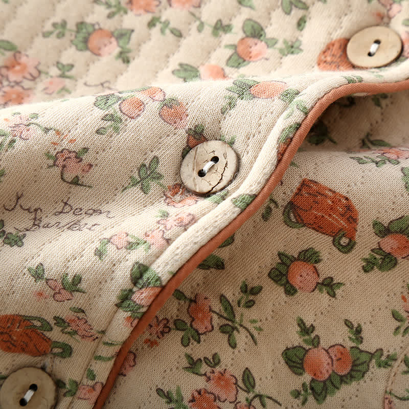 Ensemble Pyjama à Motif Floral avec Taille Élastique pour Adulte | Idéal pour la Maison et le Sommeil
