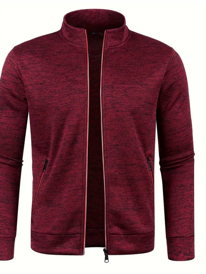 Veste Zippée Avec Col Montant Et Poches Latérales Pour Homme | Idéal Pour Sport Et Usage Quotidien