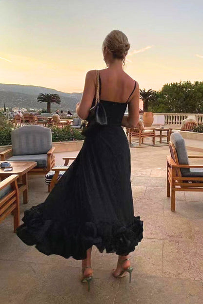 Robe Midi à Ourlet Volanté pour Femme avec Coupe Fluide pour Été | Idéale pour Usage Quotidien et Activités Estivales