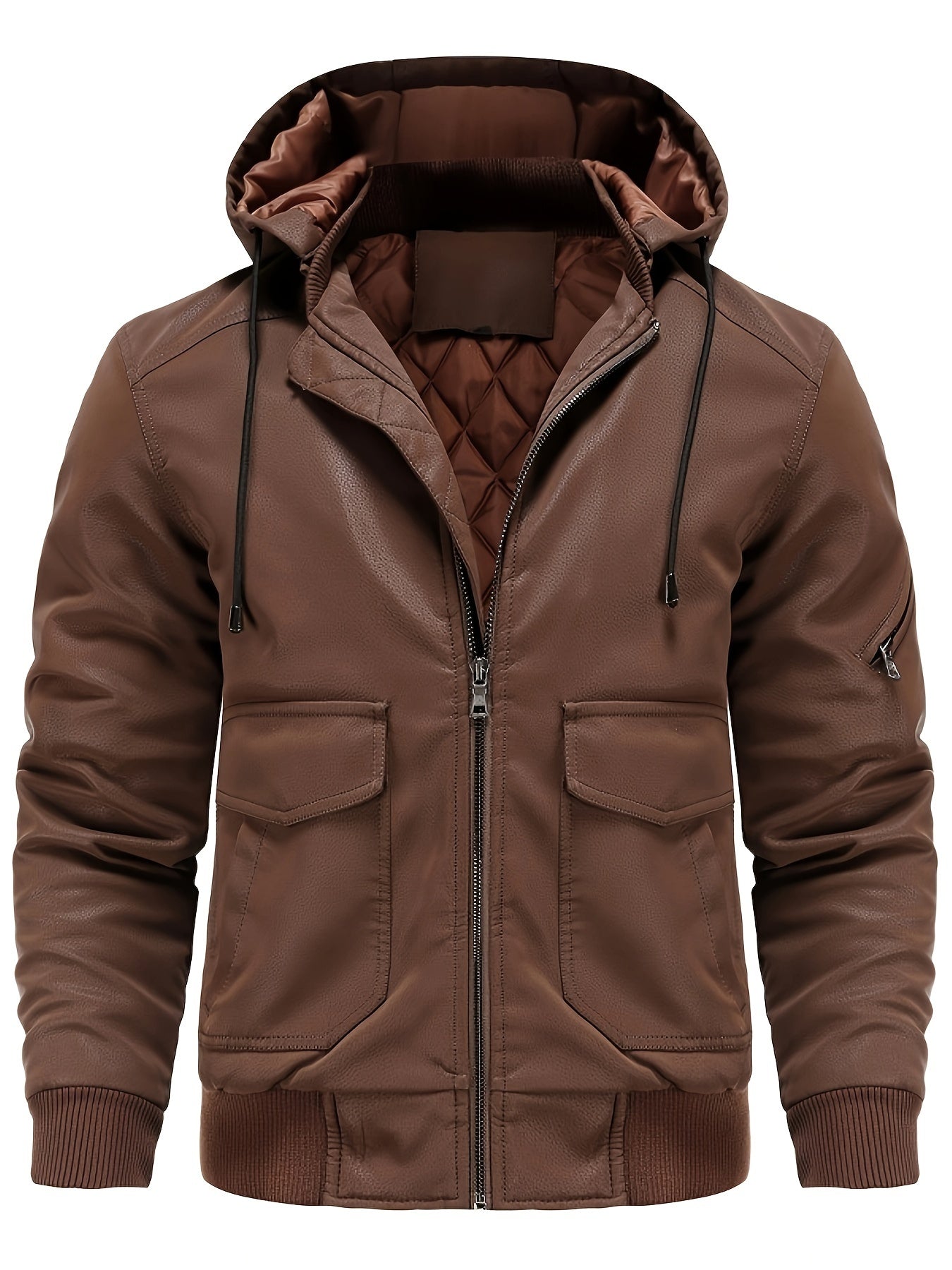 Veste avec Capuche et Doublure Matelassée pour Hommes | Idéale pour la Mi-Saison et l’Hiver