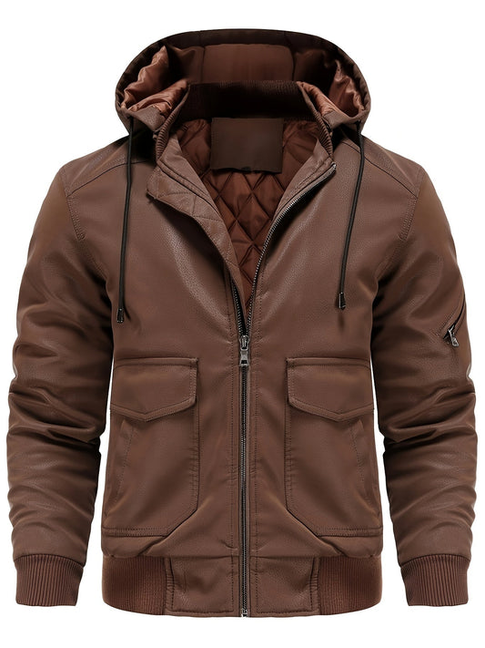 Veste avec Capuche et Doublure Matelassée pour Hommes | Idéale pour la Mi-Saison et l’Hiver