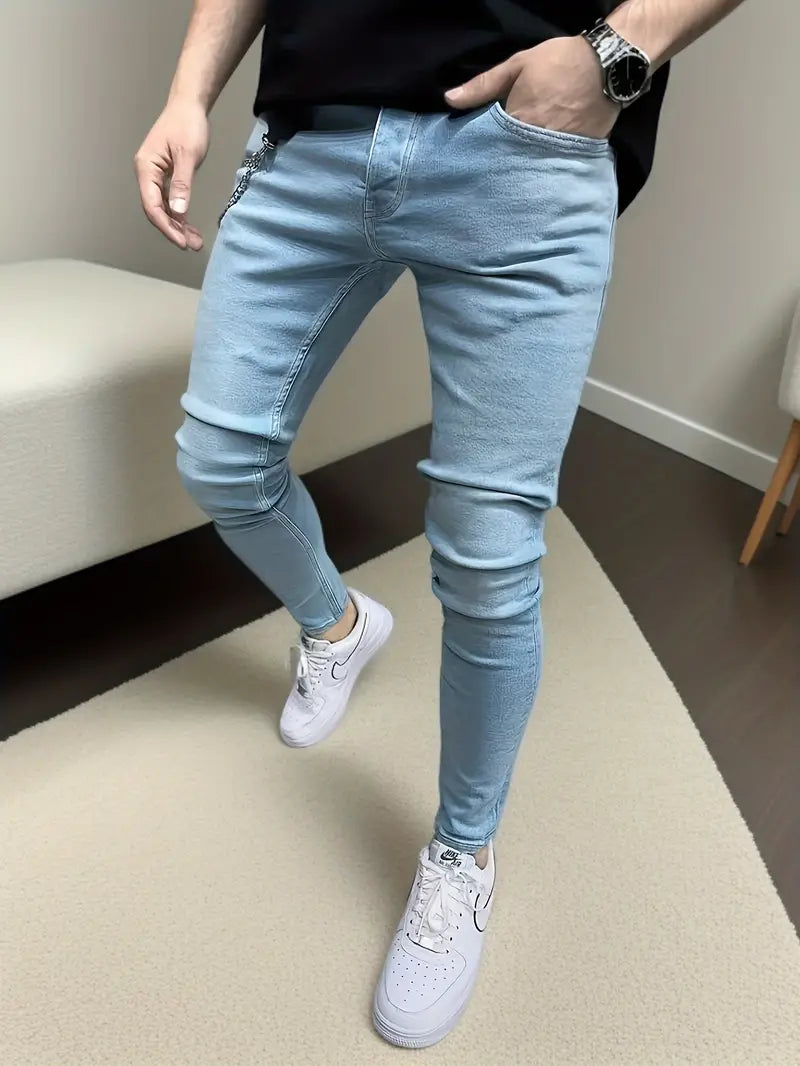 Jean Classique à Coupe Droite pour Homme | Idéal pour Le Printemps et l’Été