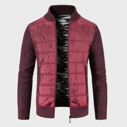 Veste Hybride avec Col Haut et Fermeture Zippée pour Homme | Idéale pour Mi-Saison