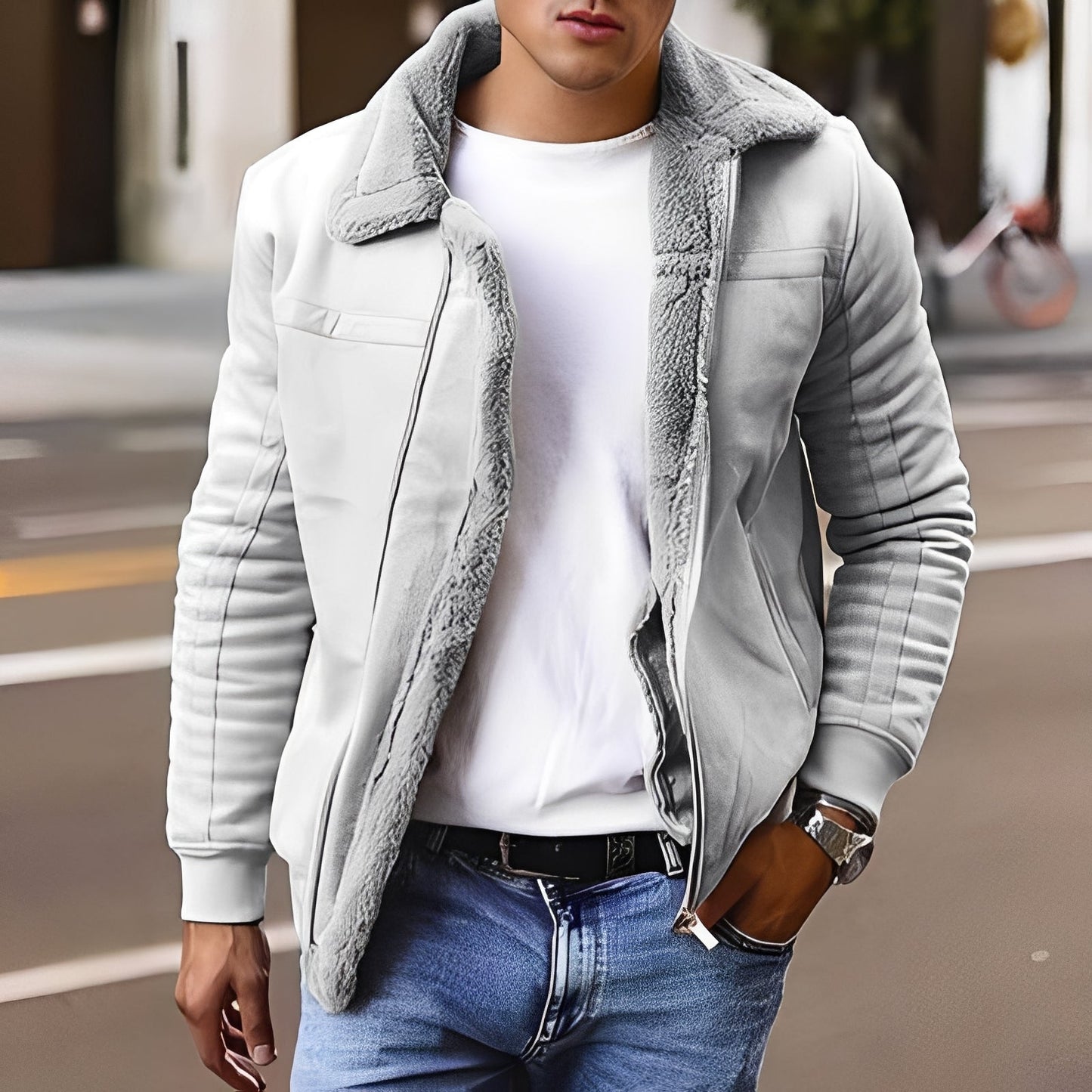 Veste D’hiver Avec Doublure Intérieure Et Col Haut Pour Hommes | Idéale Pour La Saison Froide