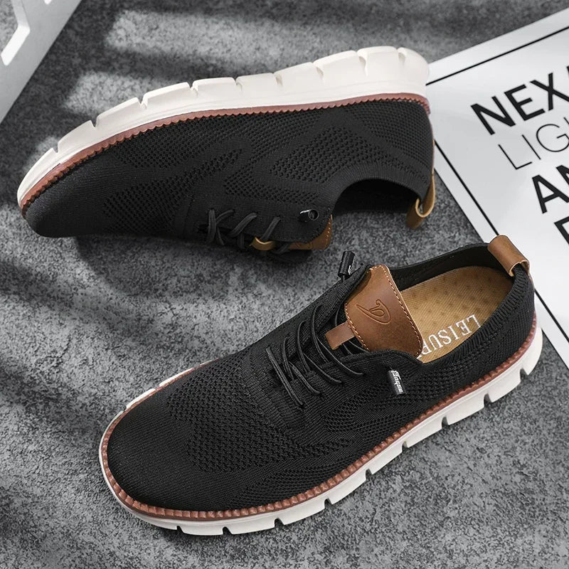 Chaussures à lacets avec tige tricotée pour hommes | Idéal pour les sorties décontractées
